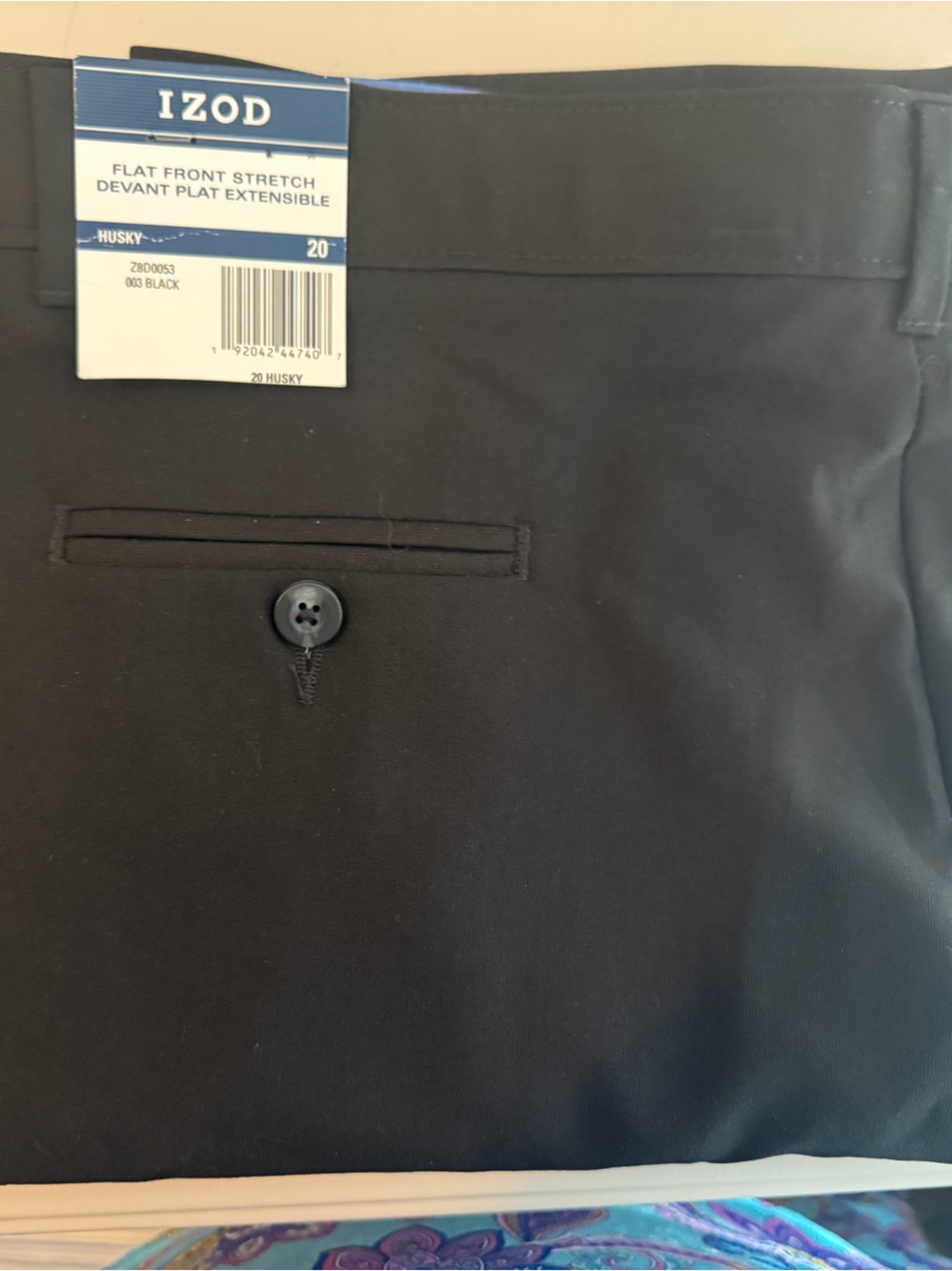 NWT Izod boy’s size 20 Husky black dress slacks
